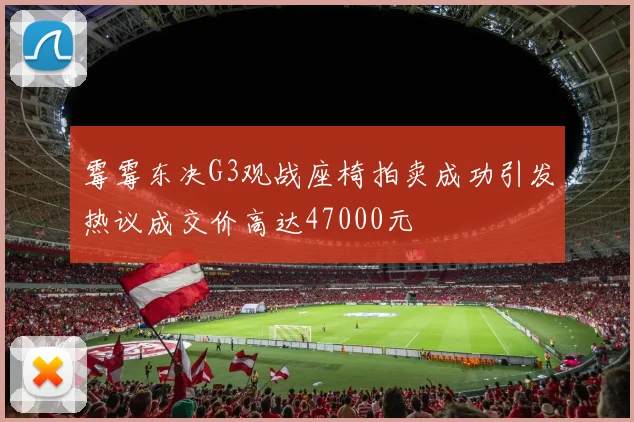 霉霉东决G3观战座椅拍卖成功引发热议成交价高达47000元